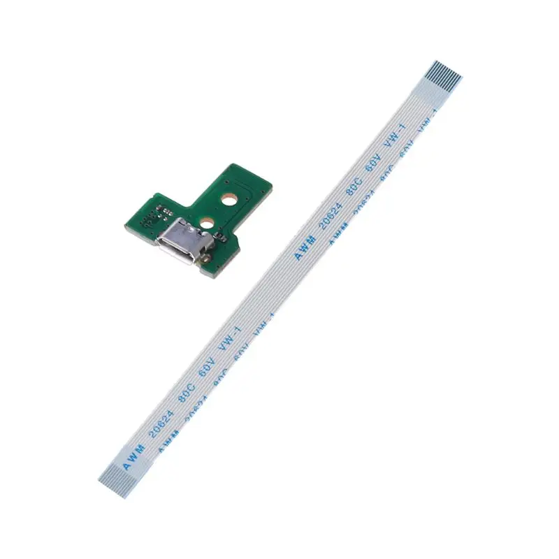 JDS-030 USB Charging Port Socket Board 12 pin Ribbon Cable with Board for DualShock 4 Controller