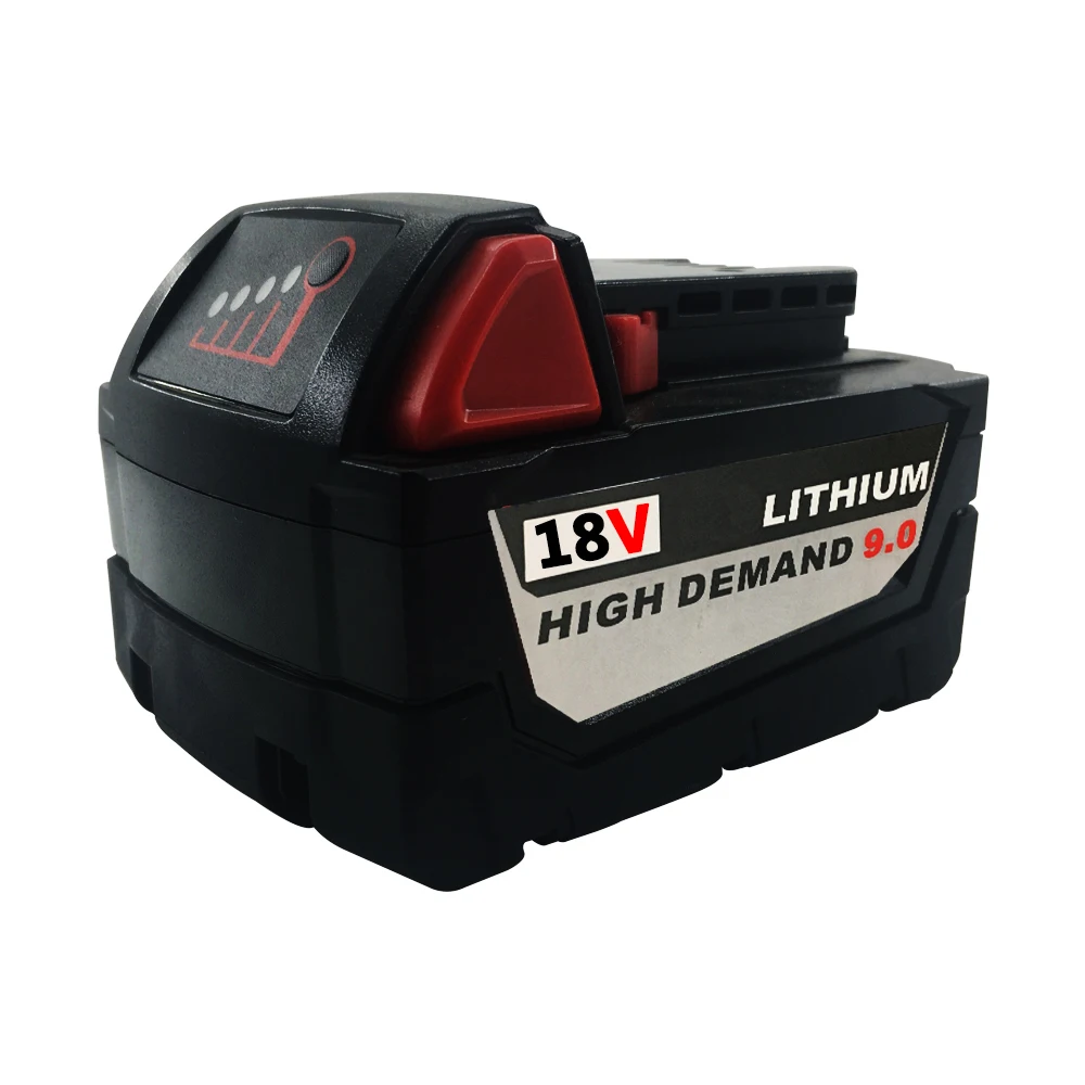 2 Chiếc M18 Dự Phòng Pin Sạc Cho Milwaukee 48-11-1850 48-11-1840 48-11-1852 6000/9000MAh Lithium Ion Pin Thay Thế
