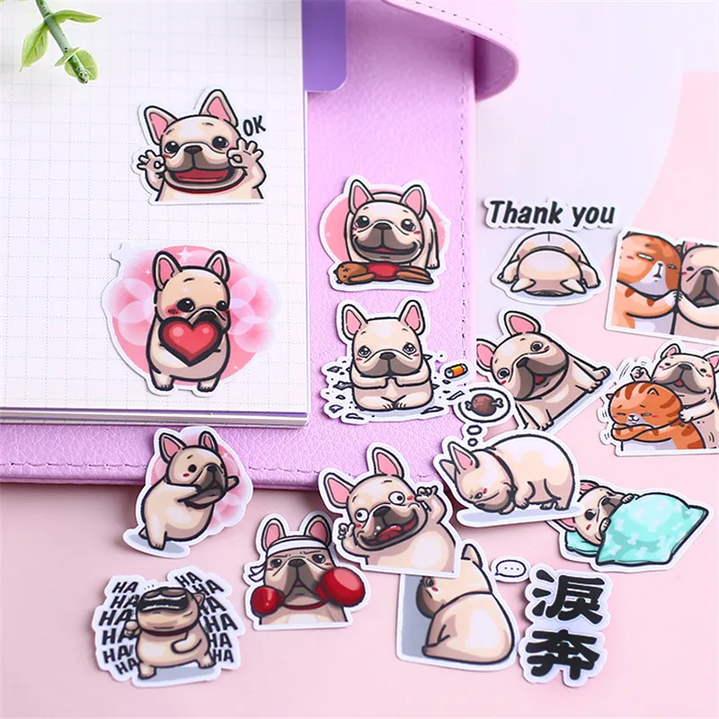 34 PCS Anime Love dog couple Paper Stickers Crafts And Scrapbooking stickers kids toys book Decorative sticker DIY Stationery