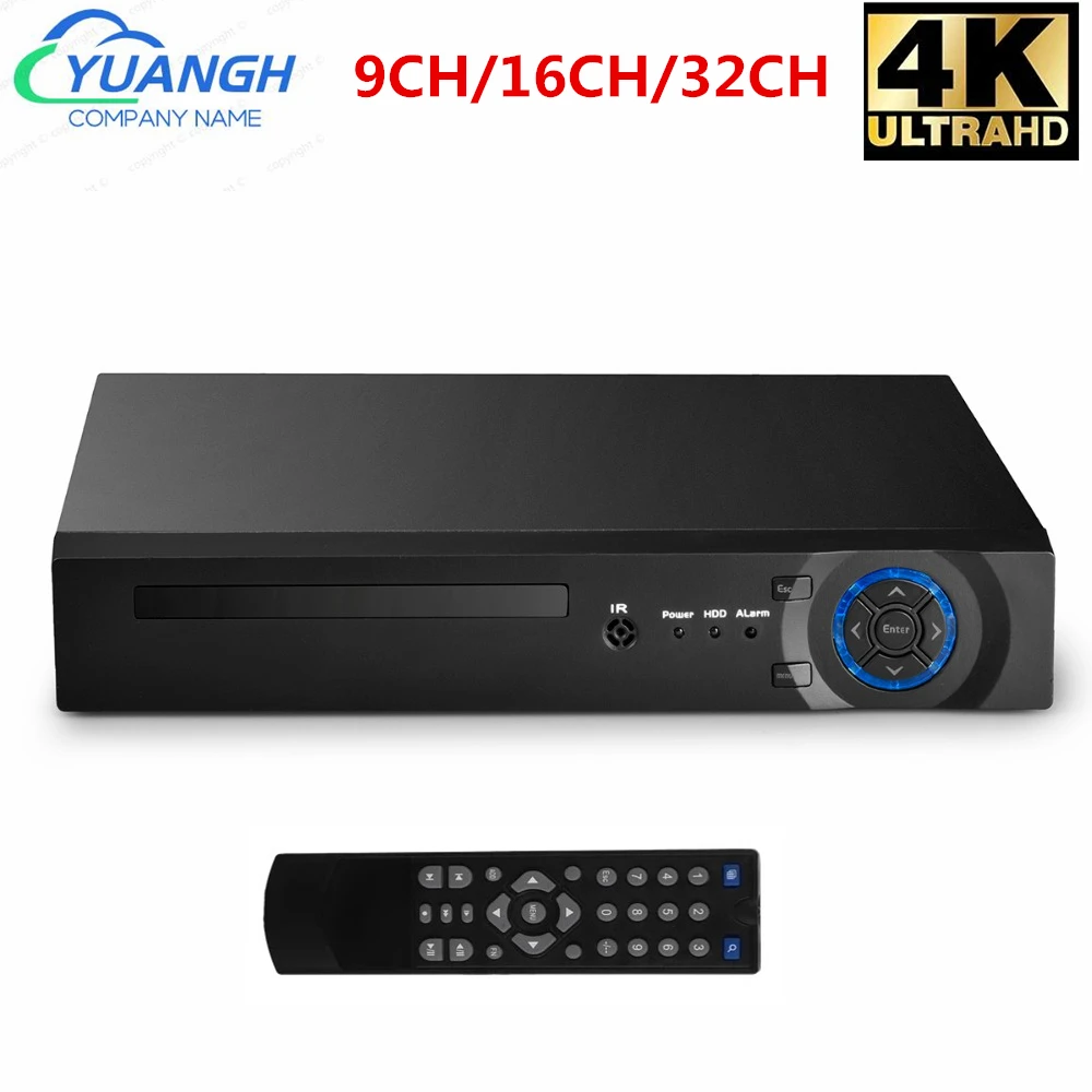 9CH 16CH 32CH 4K NVR Video Recorder Onvif H.265 8MP IP Camera CCTV System P2P Network Xmeye APP With Remove Control