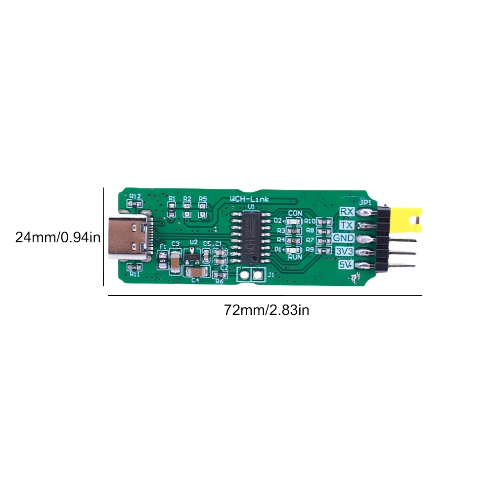 WCH Link Download Debugger CMSIS-DAP Download Type-C/USB Debug RISC-V Online 5V/3.3V swdtgl ARM per Windows