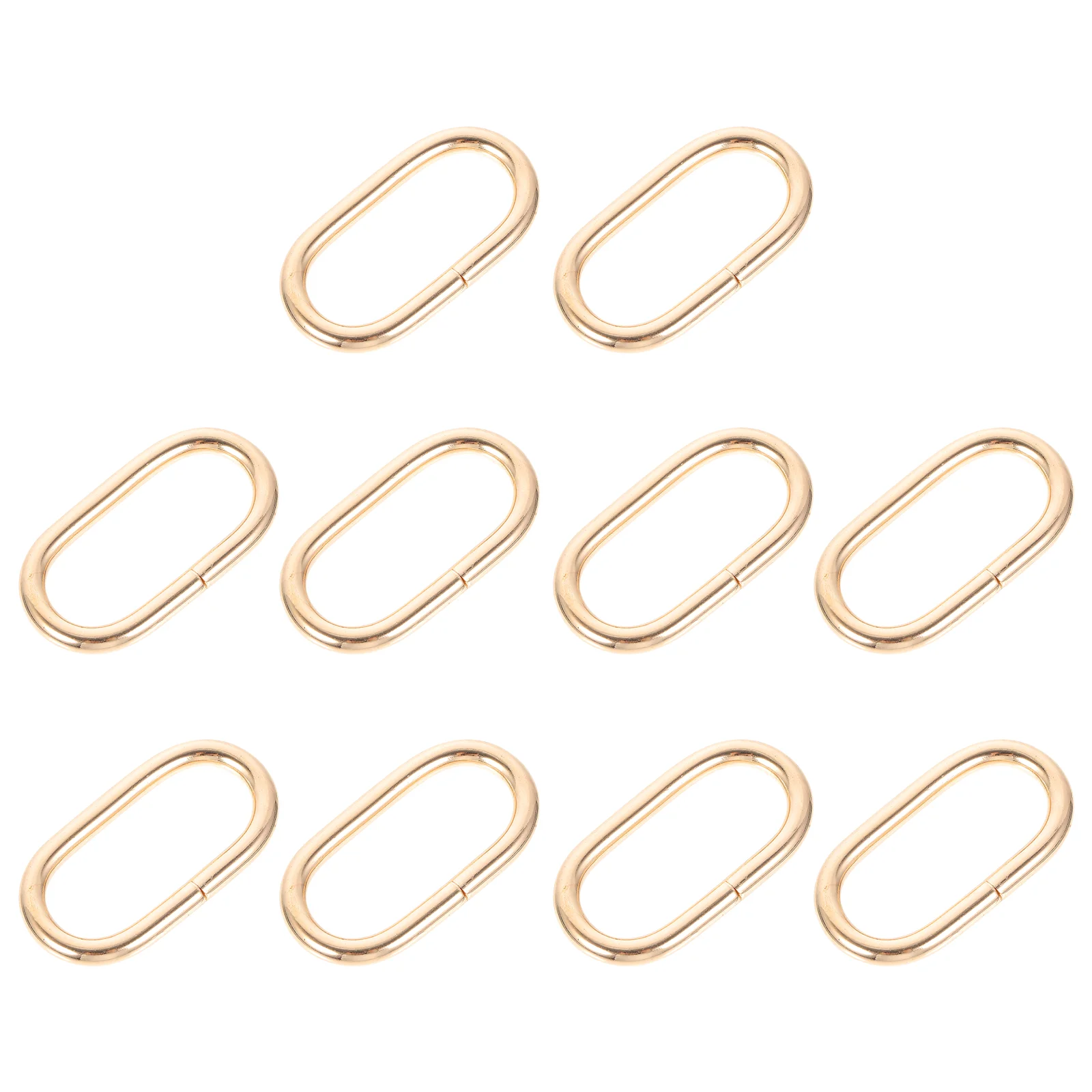 10 Pcs Accessories DIY Bag Belt Loop Bags Oval Shoulder Strap Buckle Circles Metal