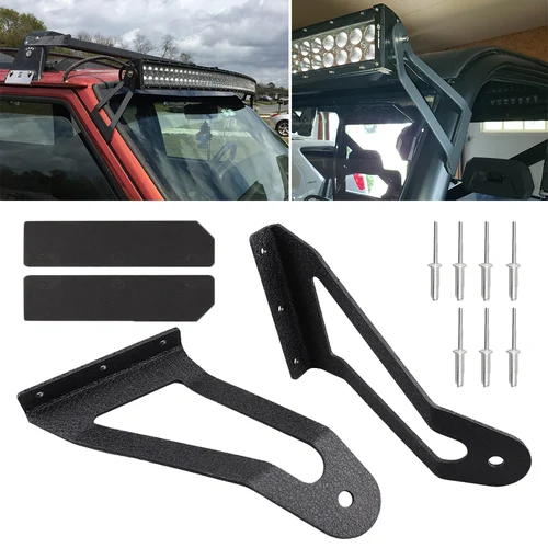 Imagen 1 del producto Gipchenoki XJ 1984 - 2001 instala soportes con tiras LED de 50 pulgadas Jeep Comanche MJ 1986 - 1992 techo de luz de barra todoterreno / soporte superior del parabrisas