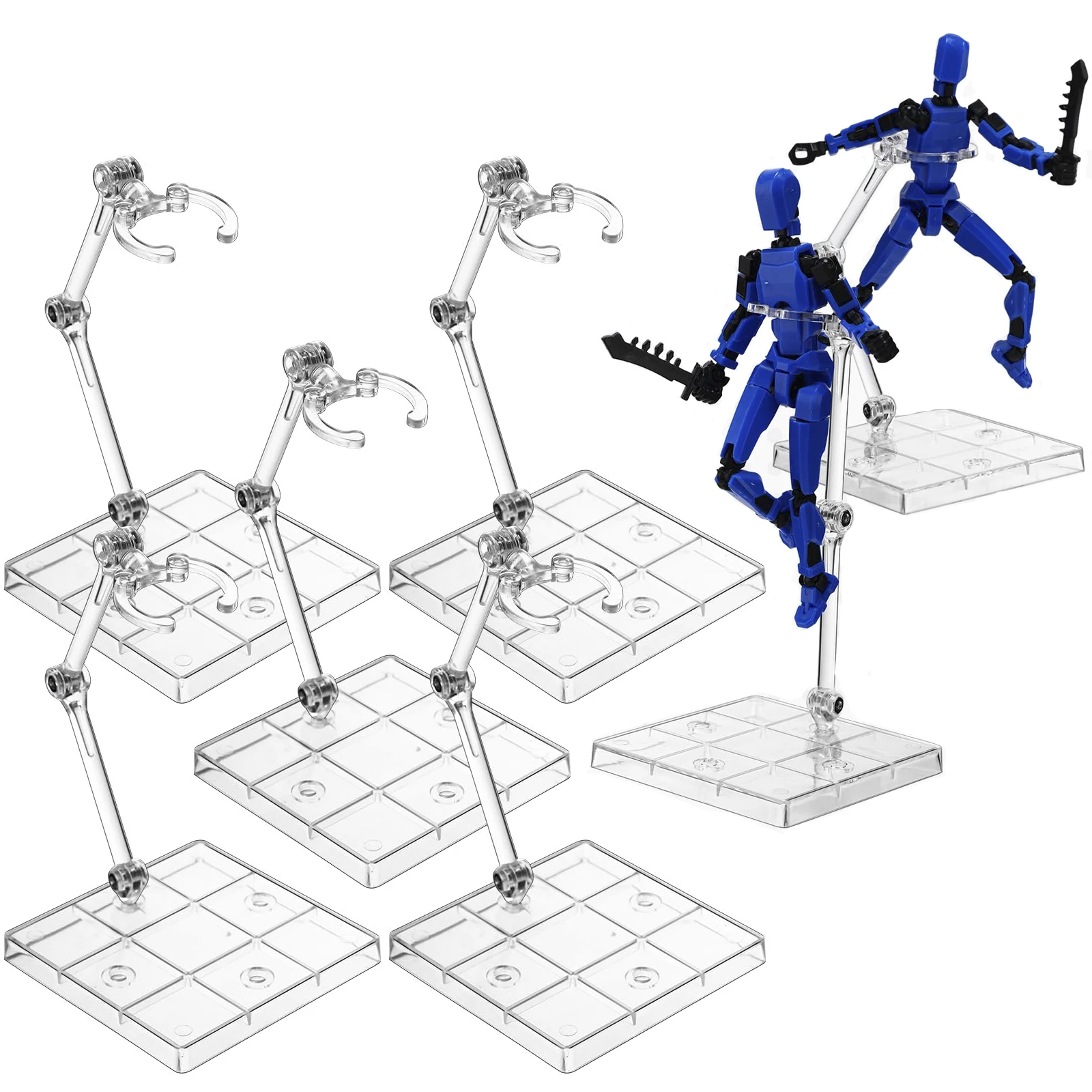Action Figure Stand Action Holder Base, Doll Model Support Stand for 6inch Figures or Effects RG SD SHF Gundam 1/44 Toy