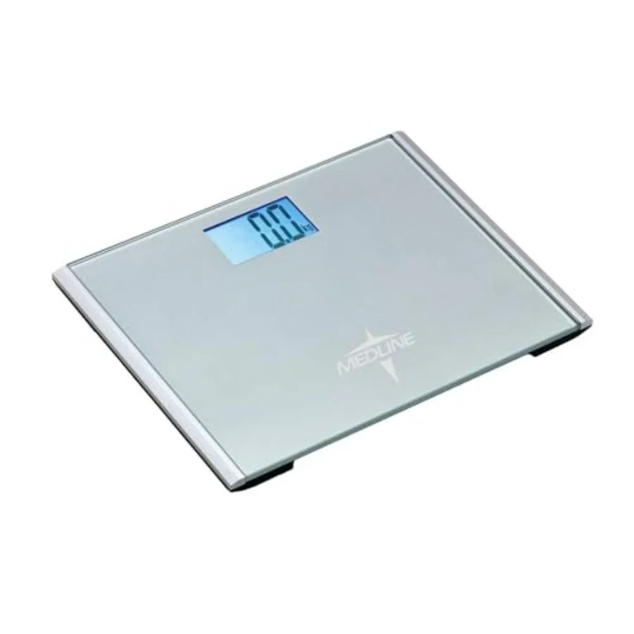 

Medline Digital Step-On Scale without Height Rod, Latex Free, 440 Pounds Capacity