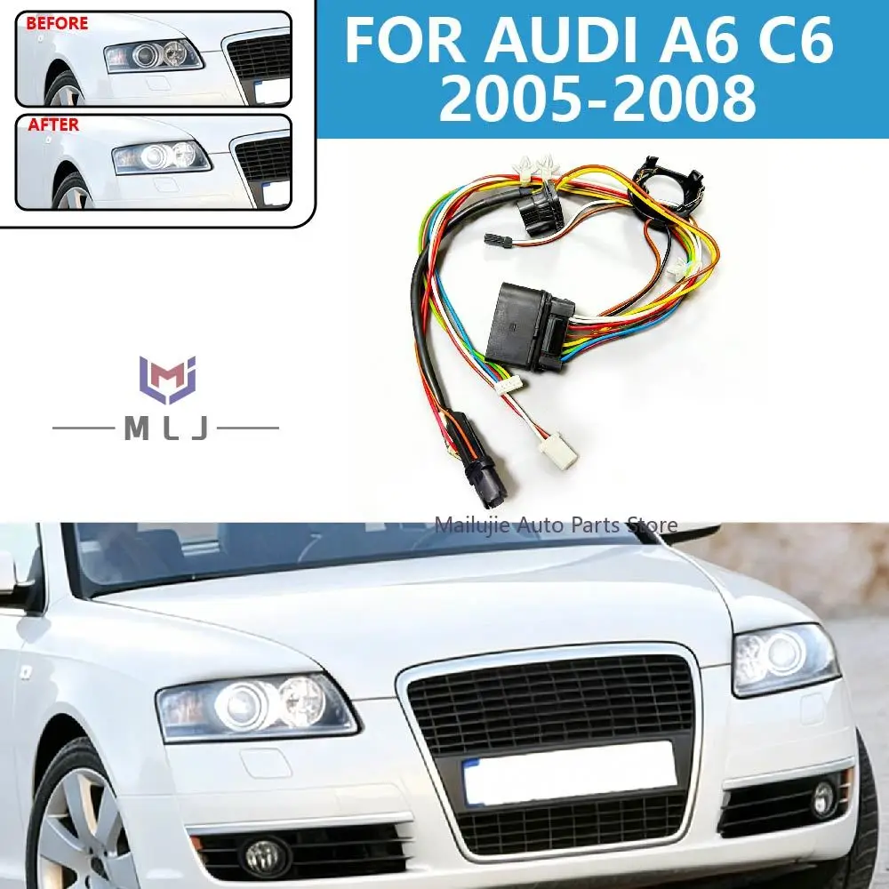 Para Audi A6 C6 2005-2008: Chicote de Fiação Interno para Farol Xenon (Não AFS) - Acessório Automotivo