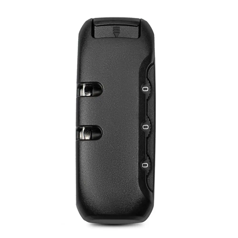 قفل الأمتعة المعدني مكون من 3 أرقام قفل برمز أسود قفل رقمي مضاد للسرقة آمن لحقيبة السفر