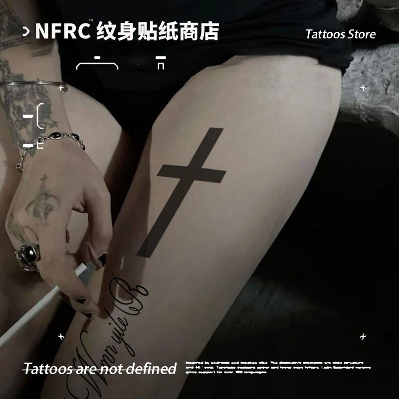 

Сексуальная татуировка на ногу с травяным соком, наклейки для женщин и мужчин, водонепроницаемая временная татуировка для тела, поддельная татуировка на Хэллоуин, новинка 2025 года, подвеска