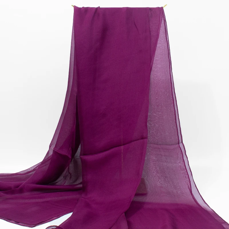 Fotografia 5: Nova Moda Verão Feminina Lenço de Praia Cor Sólida Xales de Seda Faixa de Cabelo Feminina Envoltórios de Cabeça Protetor Solar Hijab Atacado