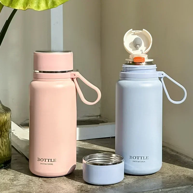 

Новая чайная чашка из нержавеющей стали 316, простая чашка-термос большой емкости, чашка для разделения воды для чая, портативная портативная чашка высокого уровня внешнего вида