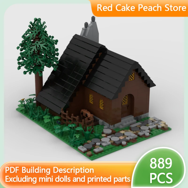 

Medieval Castle Model MOC Building Bricks Small Wooden House Modular Technology Children Holiday Gifts Assemble Toys Suit