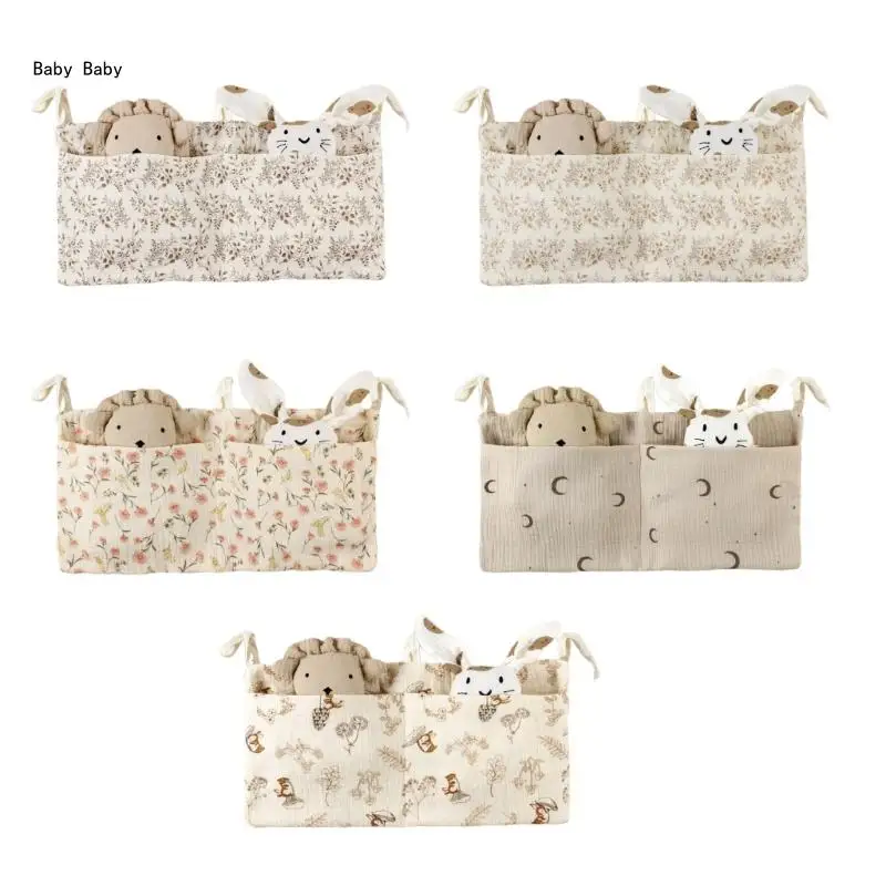 Baby Bedside Storage Bag Cribs Multifunctional Hanging Pocket Q81A