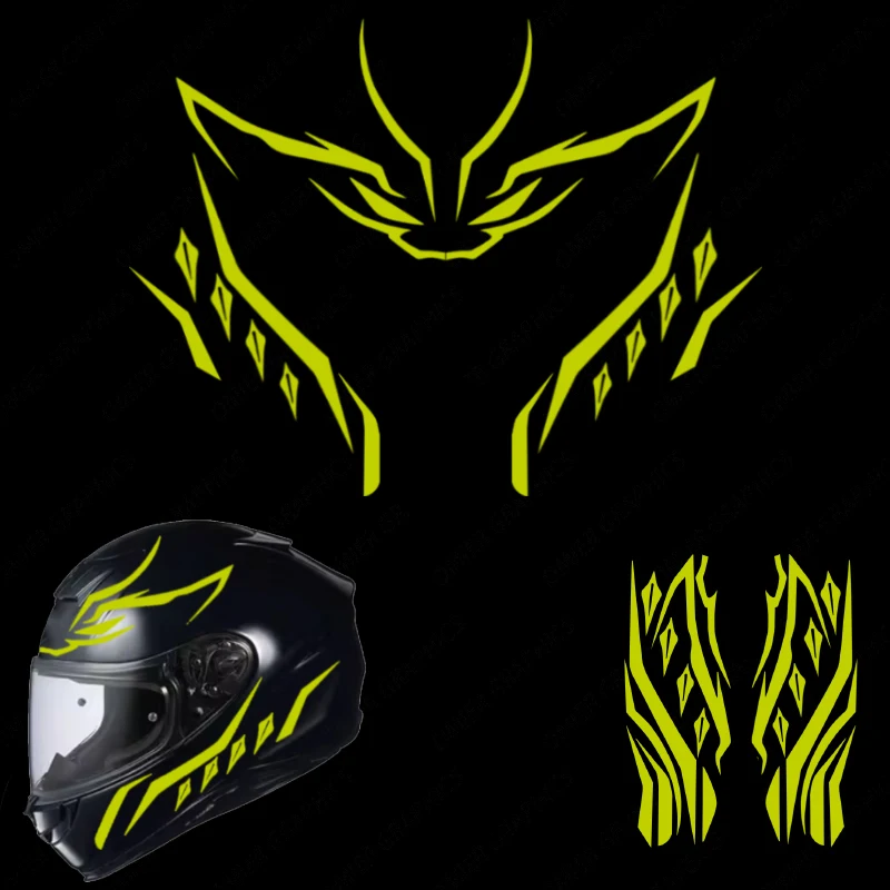 For Yellow RED Black Panther Abstract Motorcycle Accessories Helmet Stickers Decals Modified Decoration