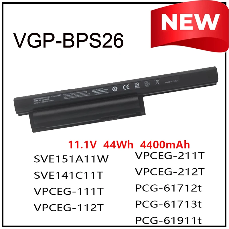 

Аккумулятор VGP-BPS26 для ноутбуков Sony VAIO CA CB EH EJ EL VPCCA Vpcrc VPCEH VGP-BPL26 SVE151A11W VPCEG 111 112 PCG 61713 61911