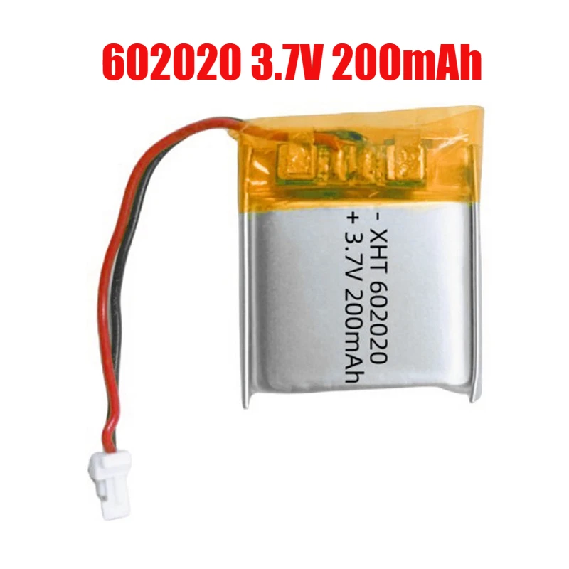 

1-4pcs 602020 Battery 200mAh 3.7V Lithium Polymer Battery for Handheld Fans Smart Watch Flashlight Electric Toy Speaker Headset