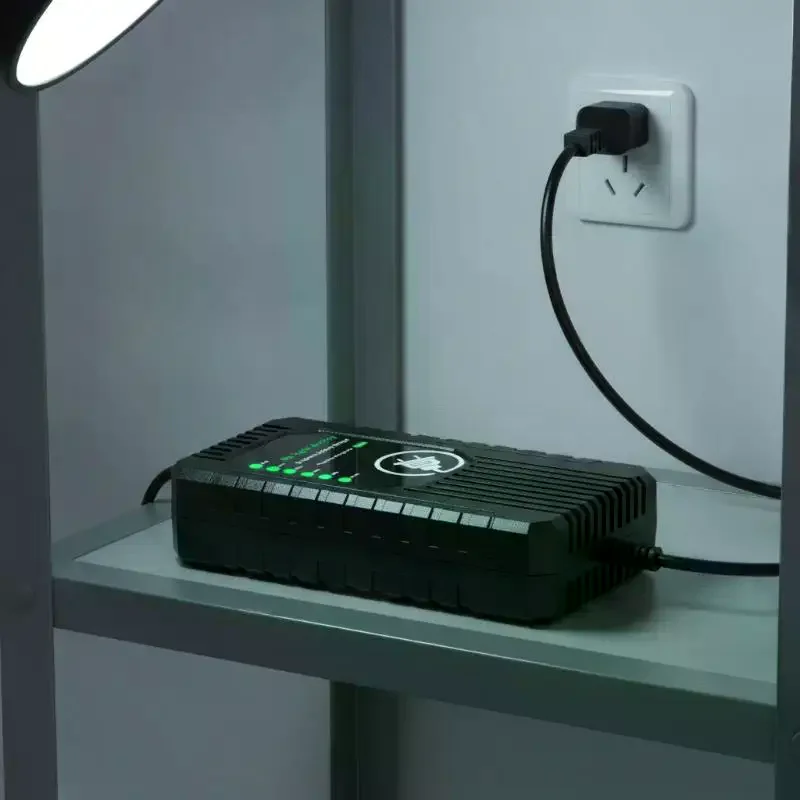 1Pcs 48V 12Ah/20Ah E-Bike Charger Automatic Overload Shut-off Prevent Battery Swelling Cooling Fan LED Display