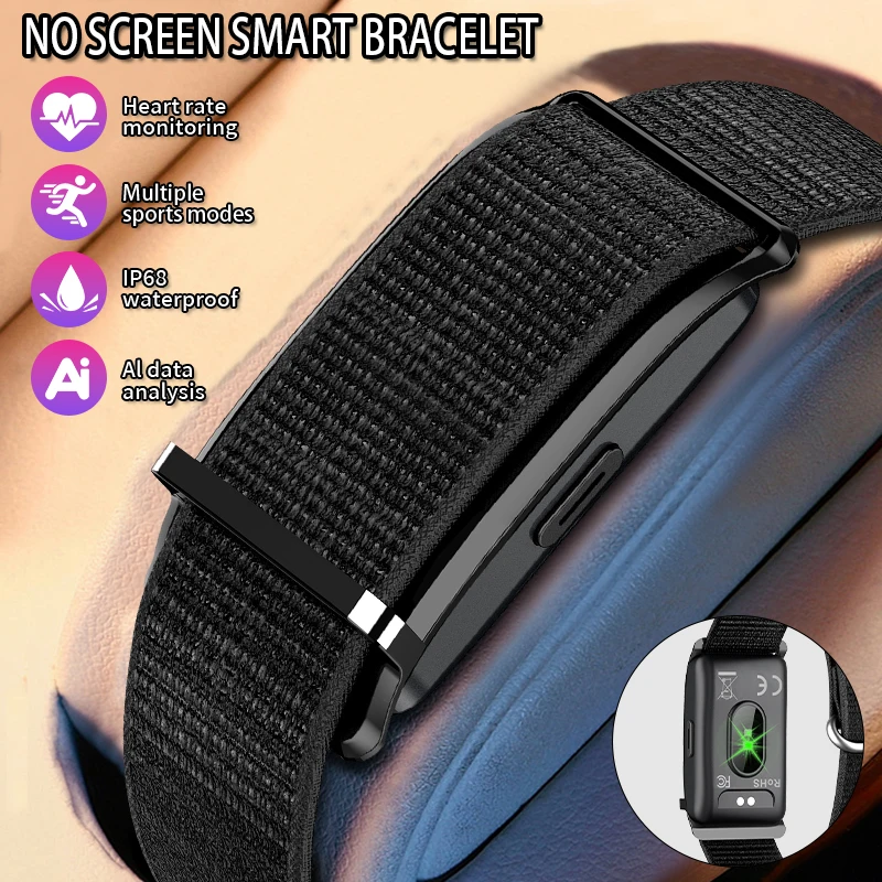 

LIGE GPS Motion Trajectory Sports Smart Bracelet Heart Rate Pressure Health Monitor Pedometer No Screen Smartwatch For Men Women