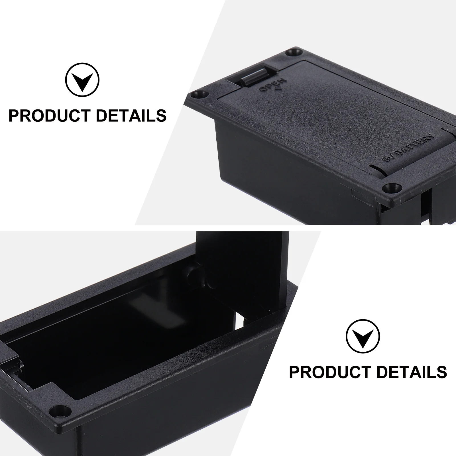 

2Pcs 9V Guitar Pickup Box Durable High Quality Easy to Replace and Install Box for Guitar Pickup