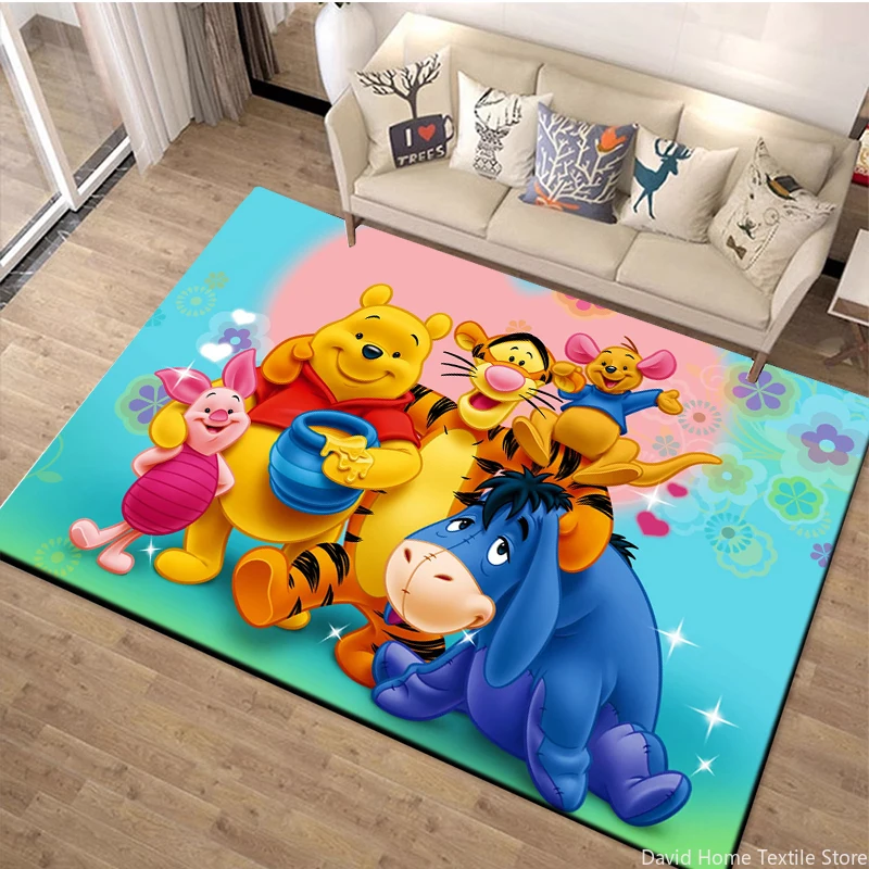 

Disney Winnie the Pooh Area Carpet for Children Living room Bedroom Picnic Camp Kitchen Rug Crawling Carpet Decoration