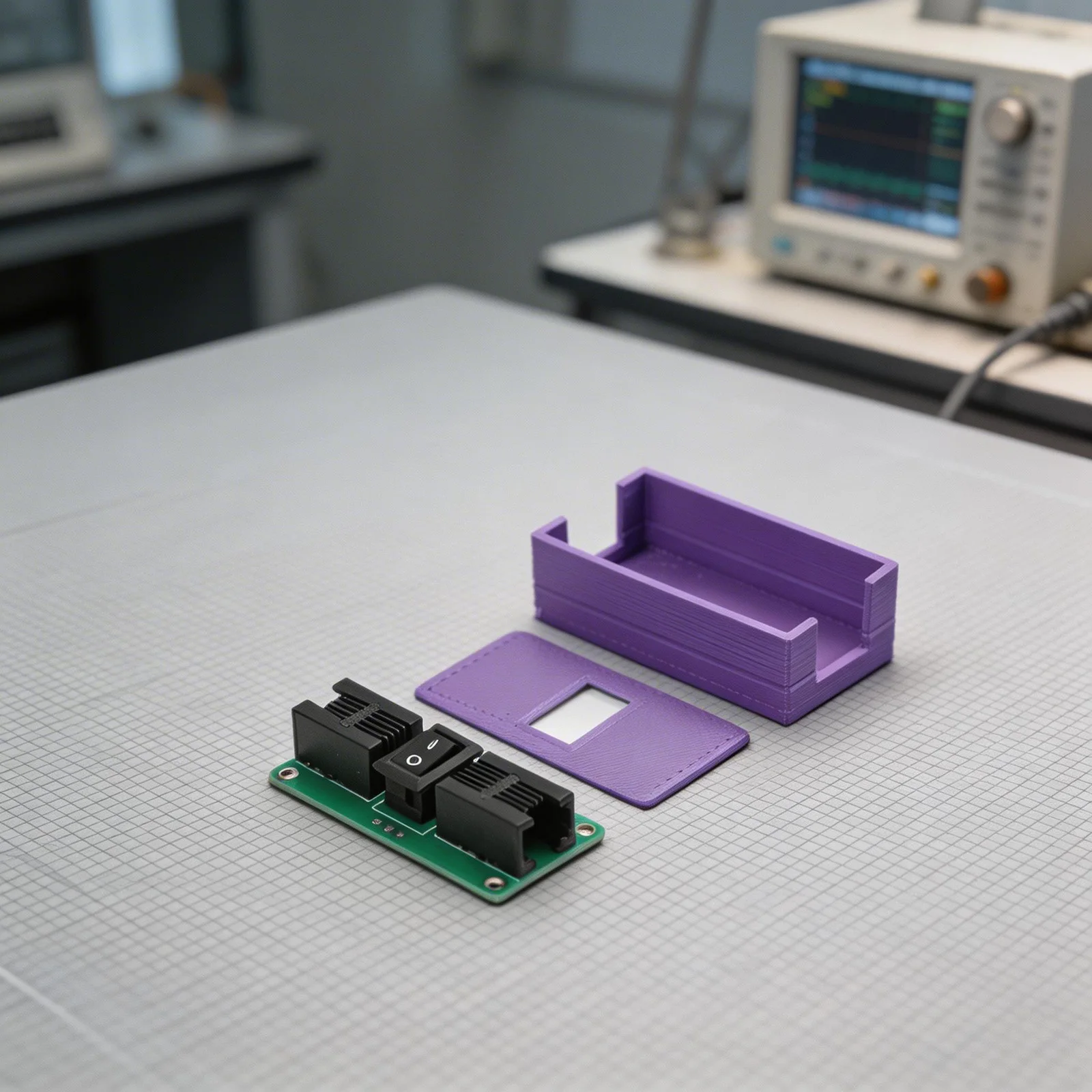 Reliable RJ11 Switch Connector in Purple for For telephone Fax and ADSL Use Standard ABS Build for Steady Performance