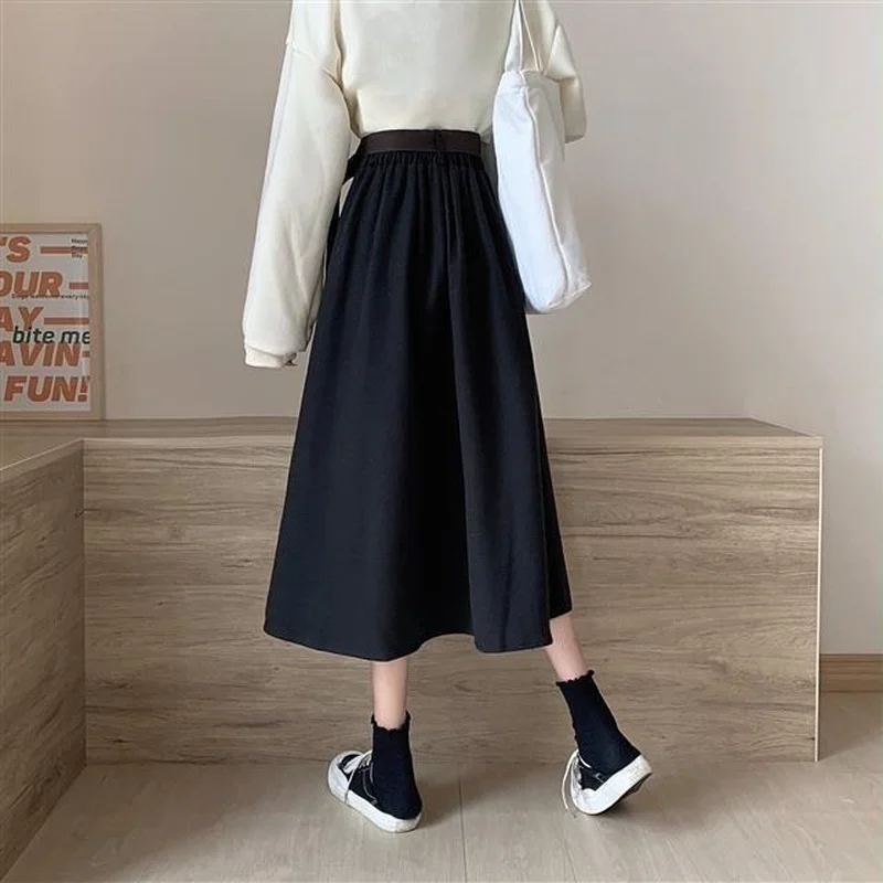 Sweet A-line Skirt Women Spring and Summer 2022 New High Waist Medieval Skirt Girl Mid Length Female Harajuku Skirt