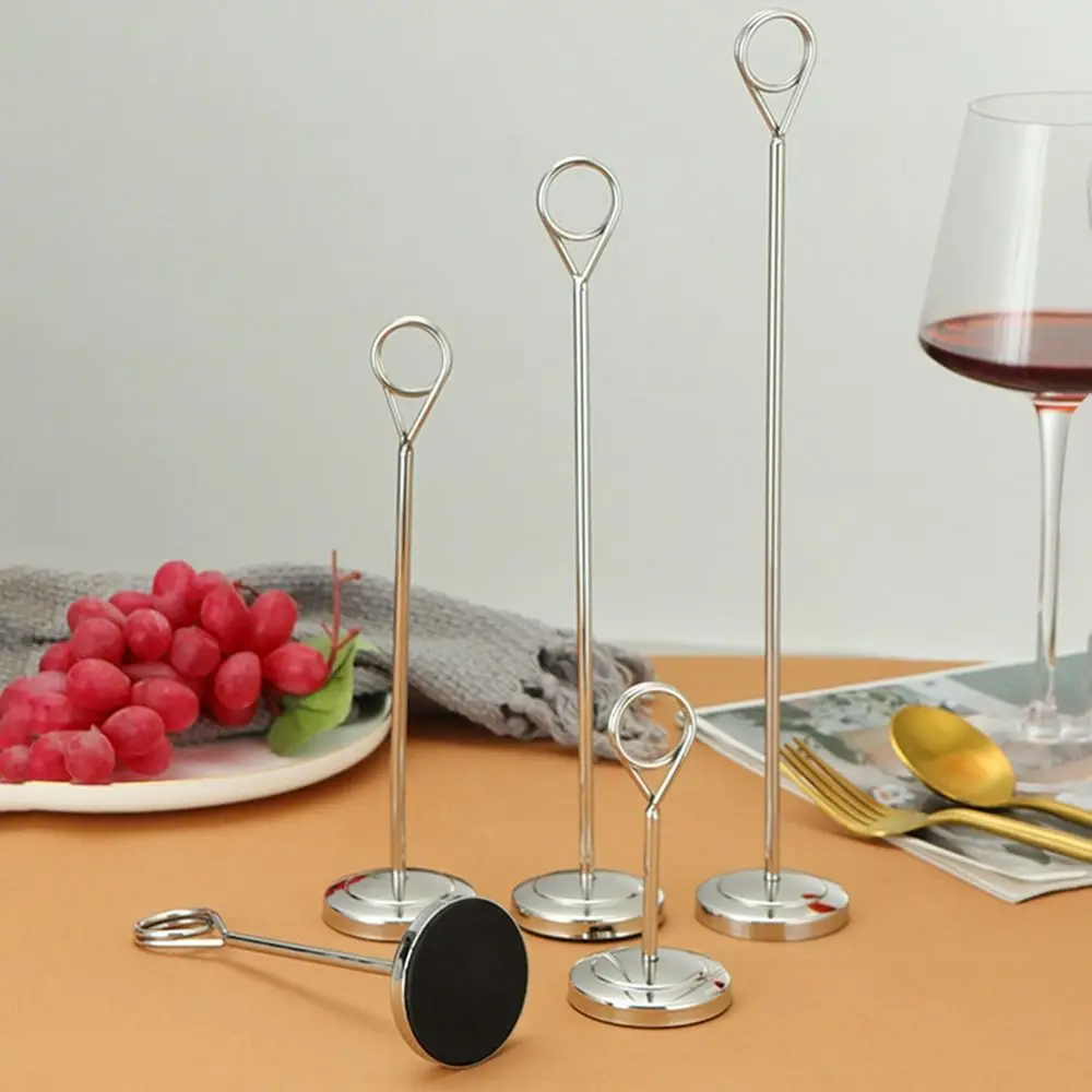 Round Table Number Holder Party Supplies Desktop Decoration Card Holder Paper Stand Note Clamp Photo Clip