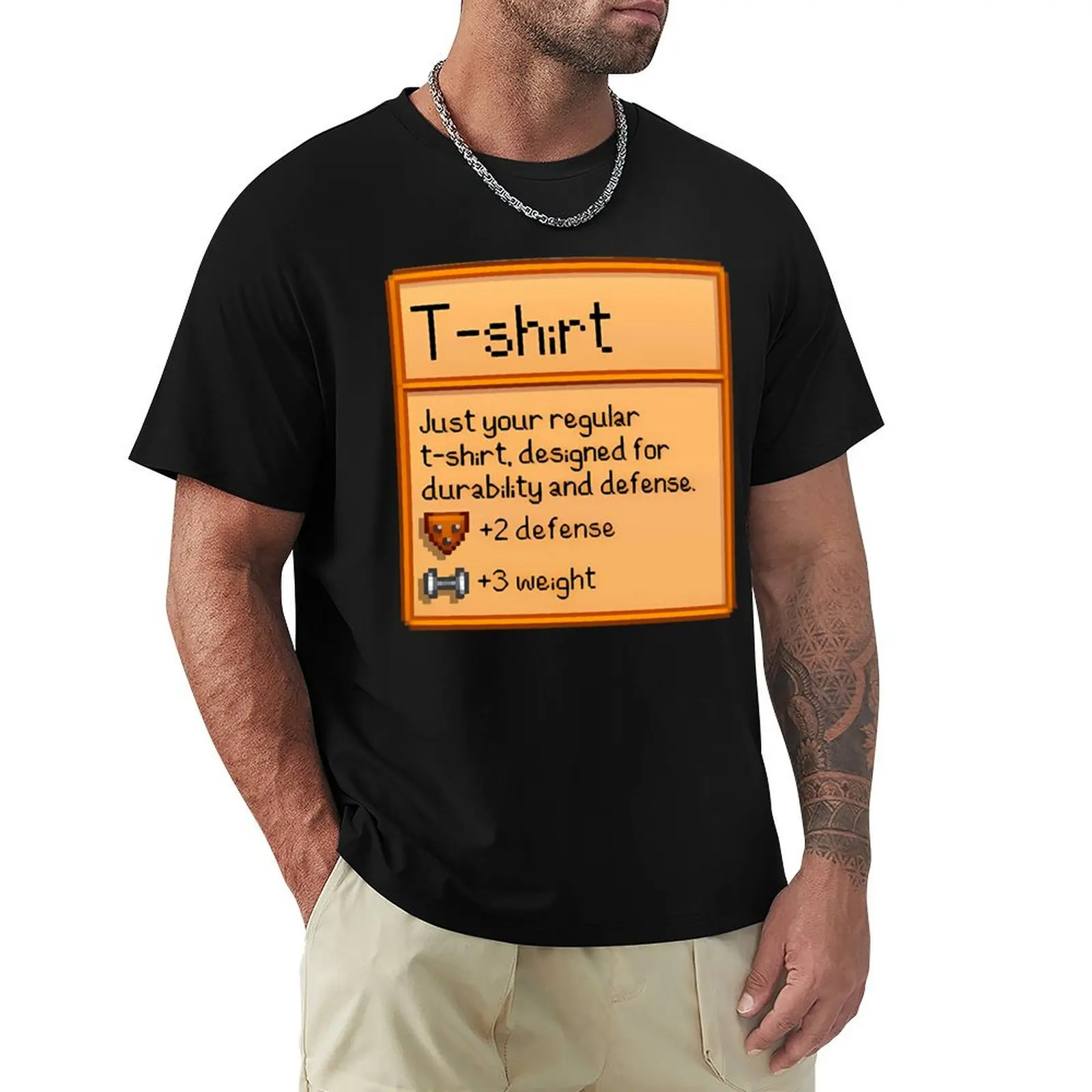 Item Label Stardew Valley T-Shirt Relaxed Fit Casual Short Sleeve Top