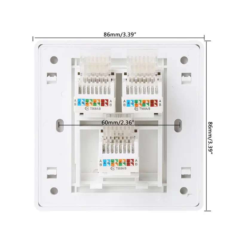 652F 86 Type Computer Socket Panel CAT5E Module RJ45 Cable Outlet