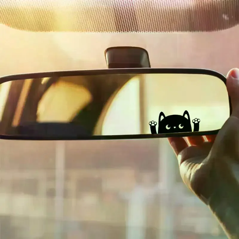 

Cartoon Cat Car Sticker Waterproof For Rearview Mirror Window Decoration Accessories Motorcycle Durable Vinyl Decal