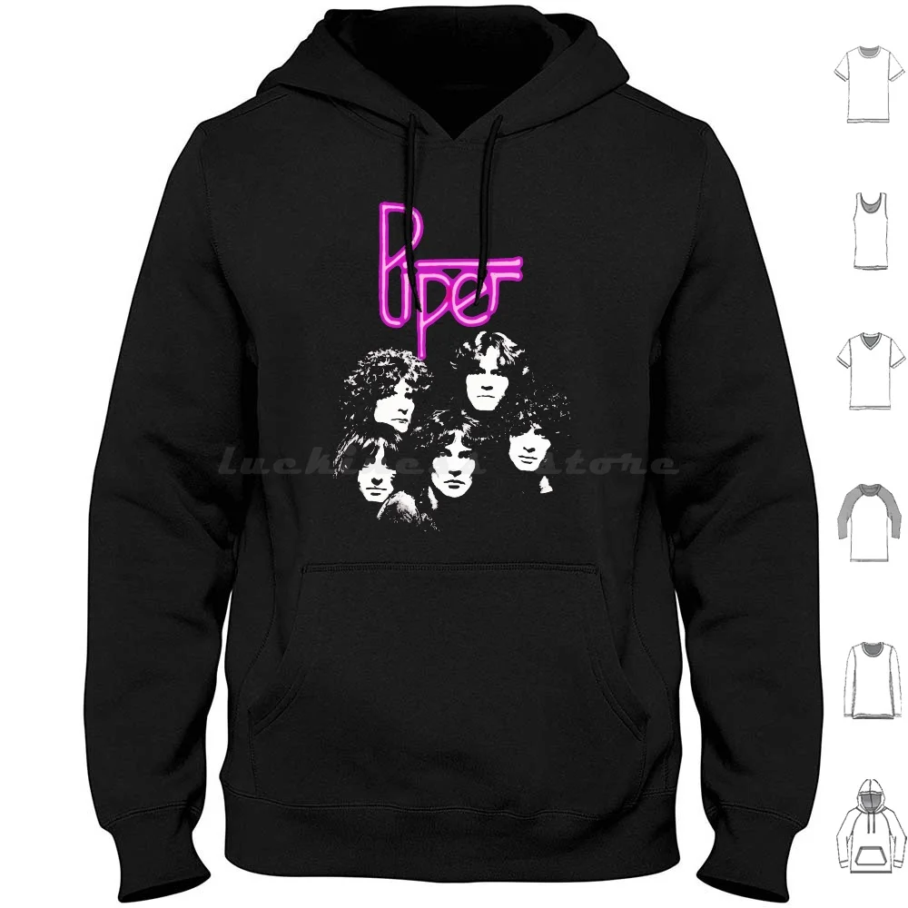 Piper-Edición limitada Regalo perfecto Sudadera con capucha Algodón Manga larga Piper Billy Squier Pop Power Alternative 1970s 70s 1980s 80s