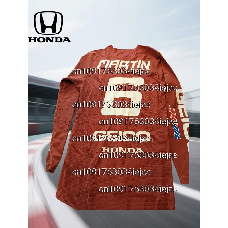 

Honda 2026 Breathable Long Sleeve Motorcycle Jersey For Men Quick Dry Riding T-Shirt For Mountain Trail And Dirt Biking