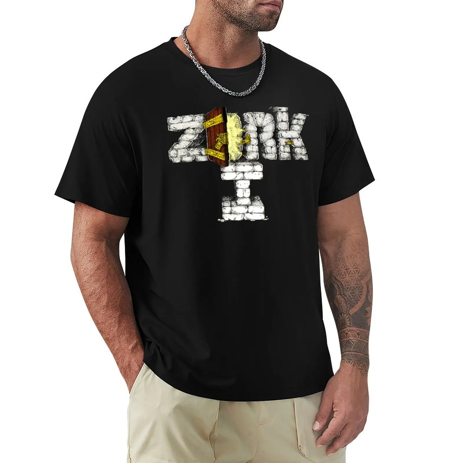 Футболка Zork 1 I в ретро-стиле — футболка для фанатов игр на DOS, повседневная свободная футболка с коротким рукавом для мужчин.