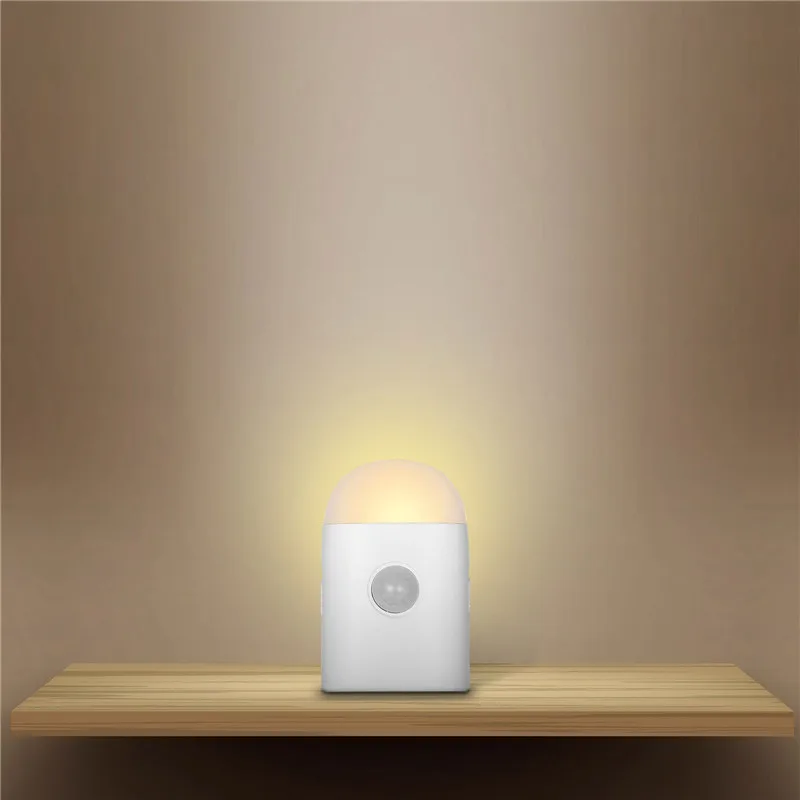 1Pc Magnetic Human Body PIR Sensor Light Eye Protection USB Charging Induction Night Light Bedroom Walling LED Night Light