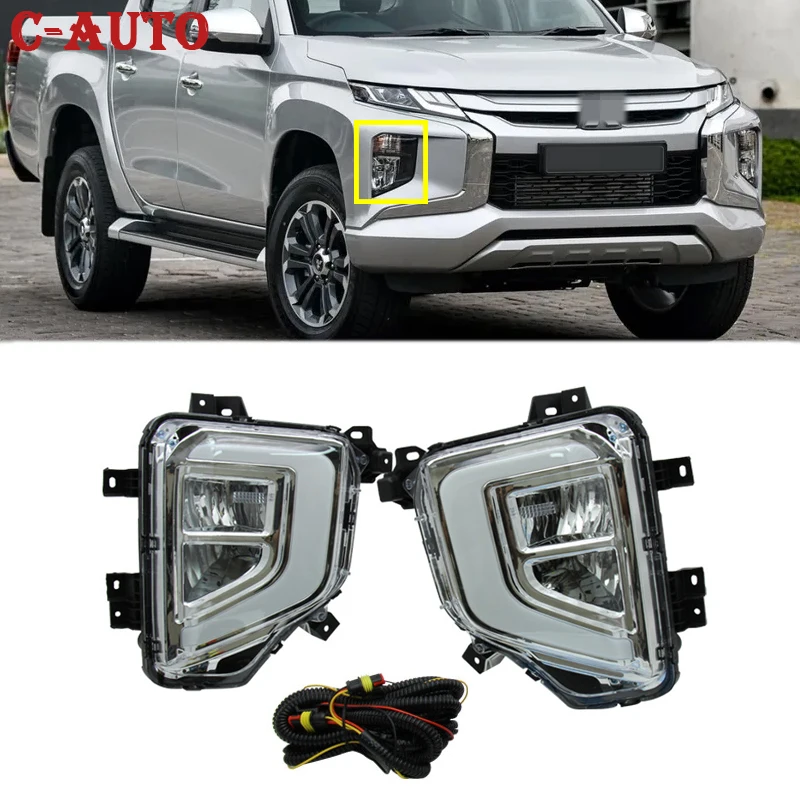 For Mitsubishi L200 / triton 2019-2021 Fog Lamp Assembly Front Daytime Running Light Driving light Car light headlight Fog Lamp