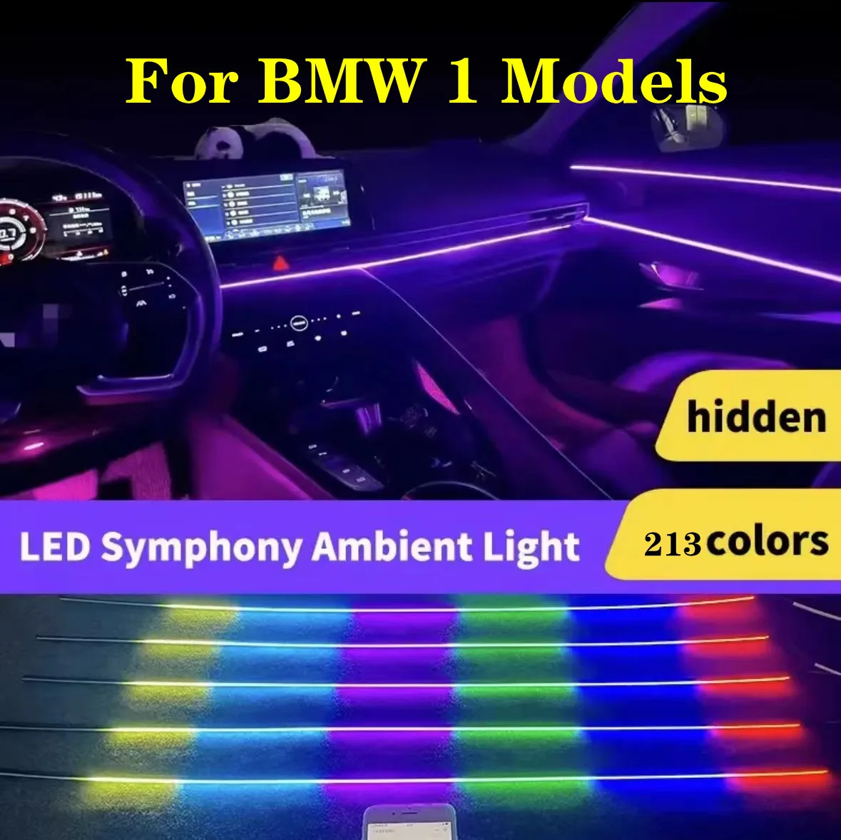 

Для BMW F30 F31 F32 F34 F20 F21 F07 1 3 5 7 X1 X3 G01 X4 G02 X5 F15 F16 64 цвета RGB симфония интерьера автомобиля