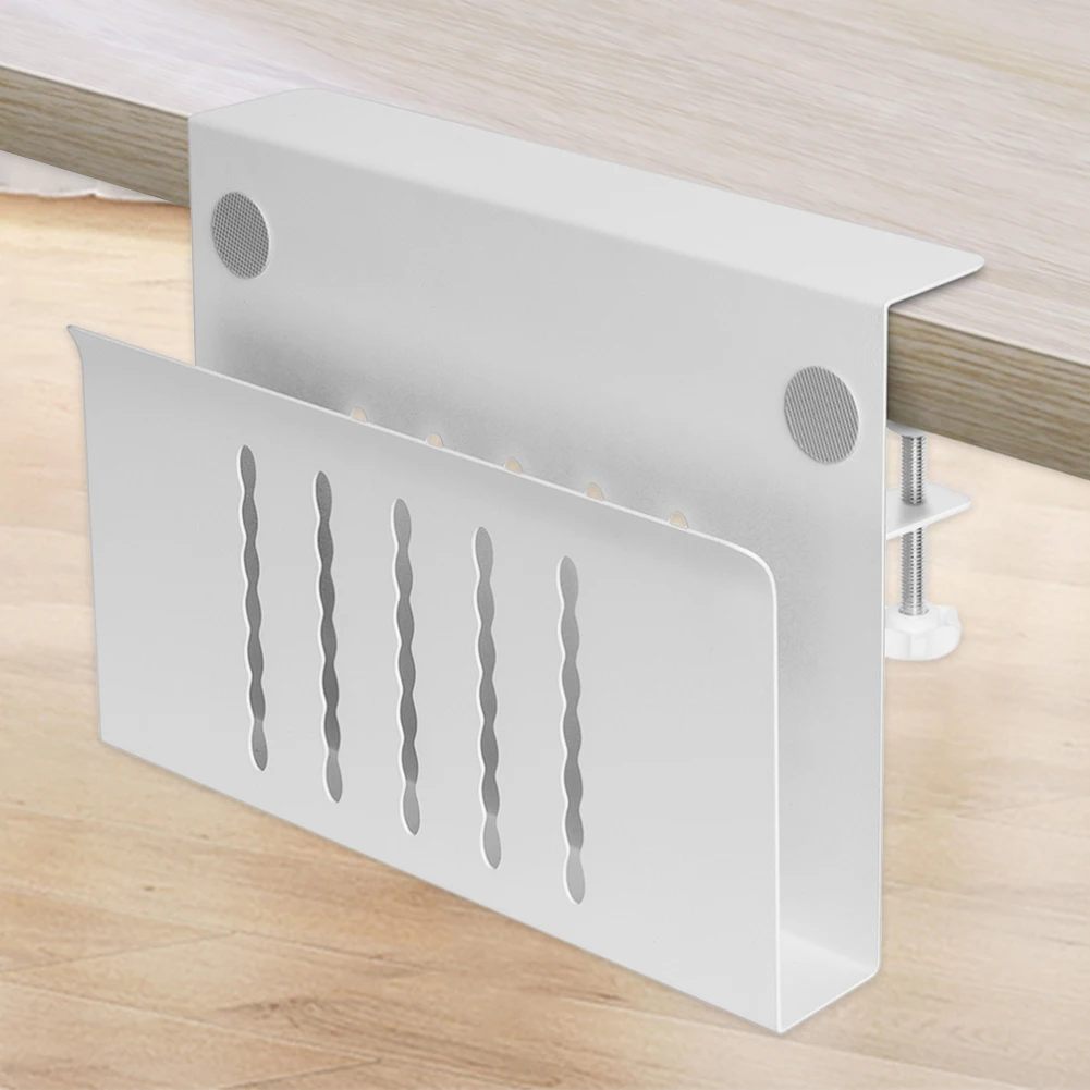 Desk Side Storage Organizer No Drill Under Desk Laptop Holder Laptop Desk Mount for Office and Home