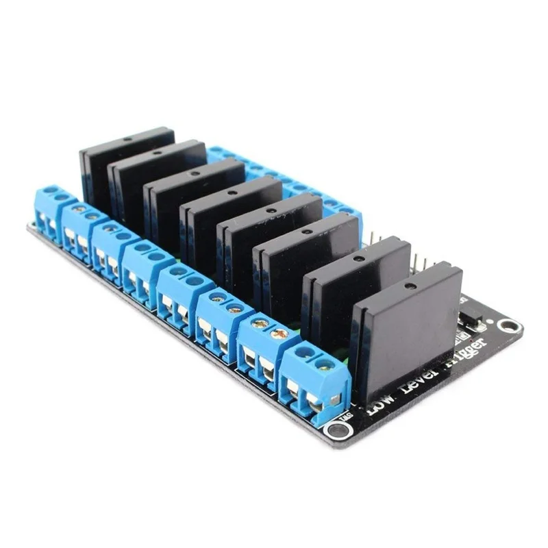 1 2 4 6 8 قناة SSR AVR G3MB-202P 5 فولت عالية المستوى الحالة الصلبة وحدة التتابع 240 فولت 2A الناتج مع الصمامات مقاوم