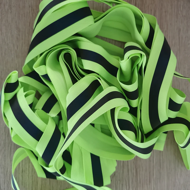 10Yards Fluorescent Webbing Reflective Strips Luminous Rope Colorful Ribbon DIY Sewing Clothing Pants Material Accessories