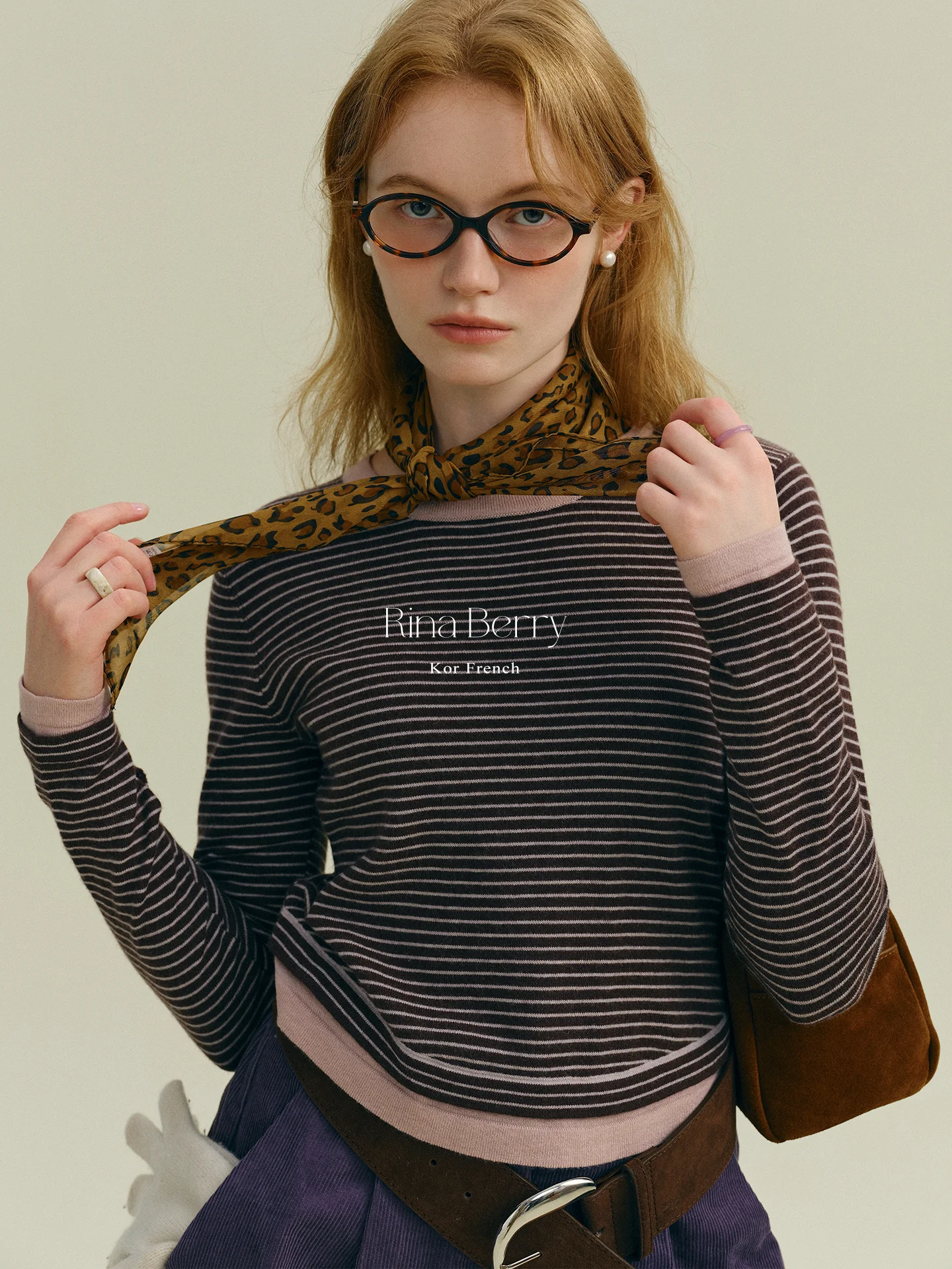 

Женский свитер Rina Berry с полосатым цветным узором, облегающий, повседневный, с длинными рукавами, круглым вырезом, мягкий и удобный