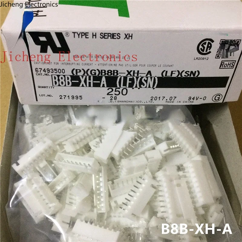 10PCS connector B8B-XH-A (LF) (SN) 2.5mm spacing 8Pin rubber housing needle seat in stock