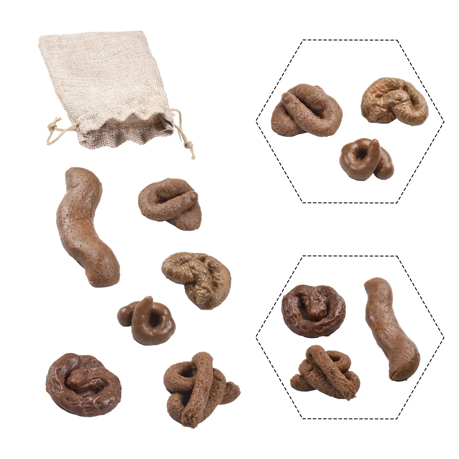 6pcs Mischief Unbelievable Turd Gag Fake Turd Classic Joke Funny Gadgets Gags Practical Jokes Fake Dog Poop Toys Home Decor