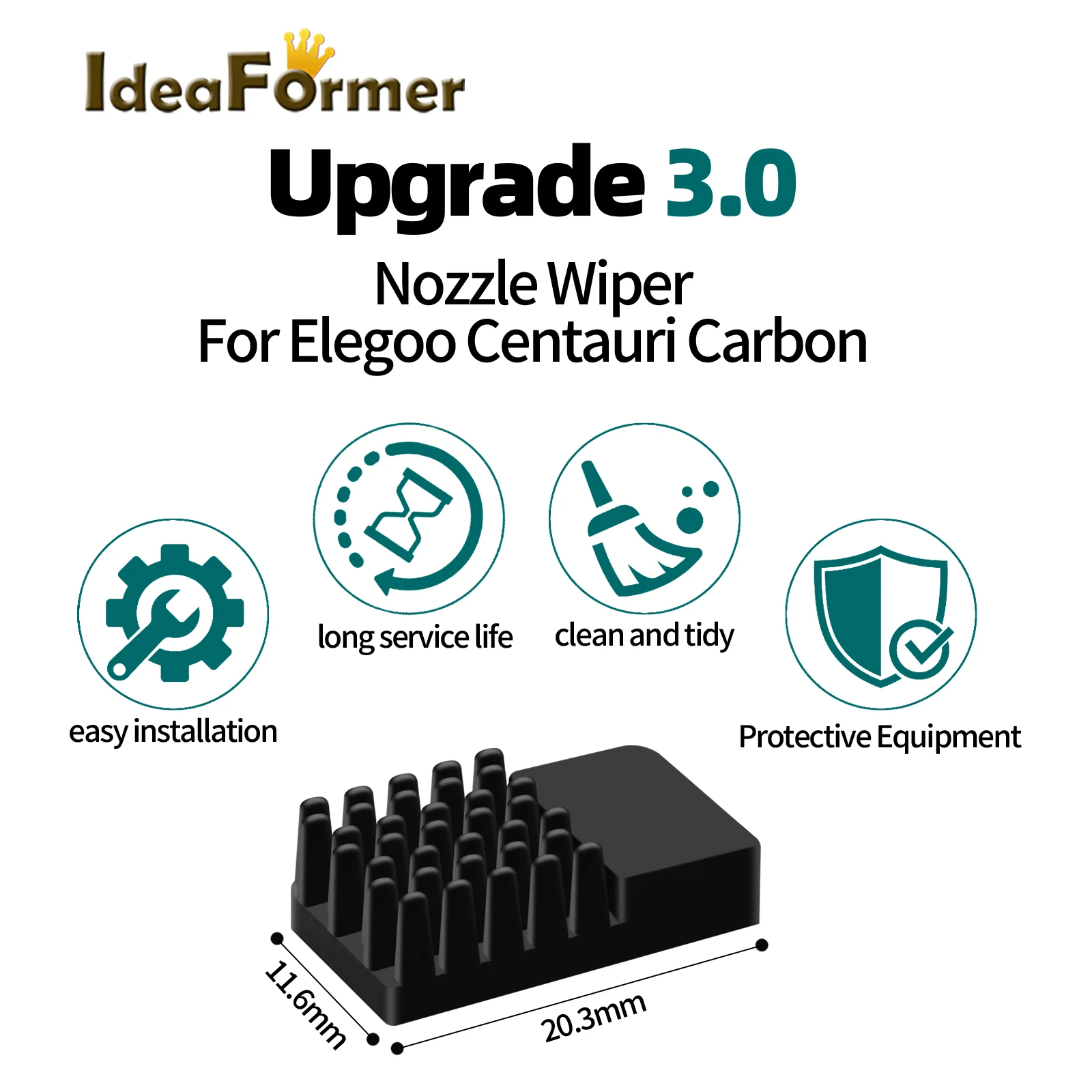 

For Elegoo Centauri Carbon Nozzle Assembly Ceramic Hotend Kit Centauri Nozzles Wiper Silicone Brush Hot End 3d Spare Parts