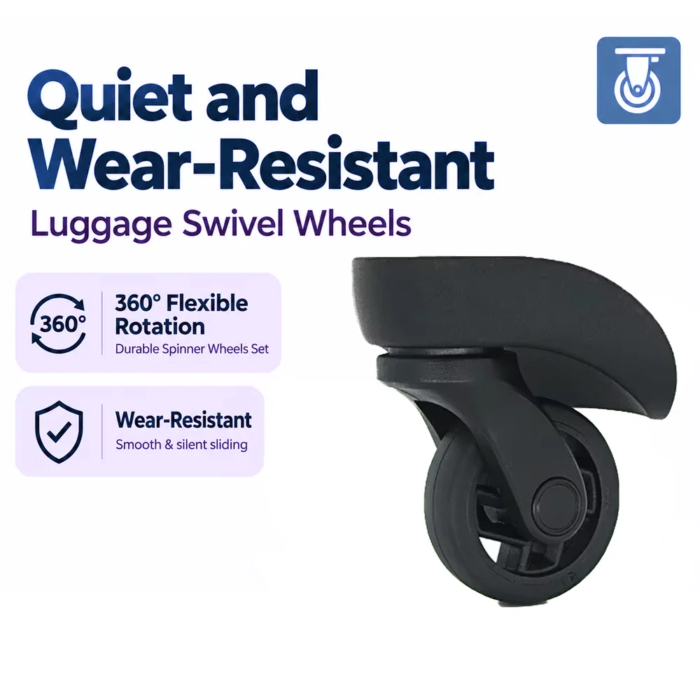 For W181 Universal Luggage Wheel Repair Replacement Caster Spinner Wheels For Suitcase Bag with Wear-resistant PP Material