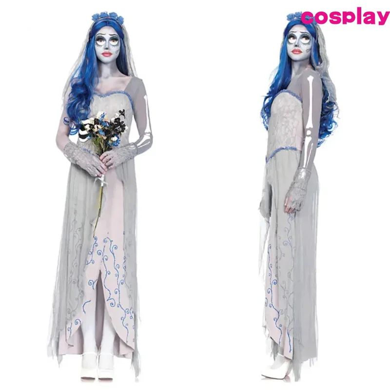 Dress For Female Devil Cosplay Party Devil Corpse Bride Costumes Halloween Women Scary Vampire Costume Clothes Witch Dresses D