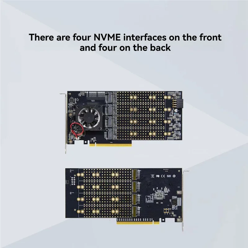 AT82-Pcle 3.0 から M.2 NVME 8 ディスク拡張カード 8 ディスク M.2 NVME 拡張カード PLX8749 フリードライブ