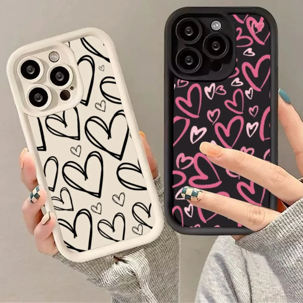 LOVE Heart Phone Case Leather Comfortable Feel And Good Quality For 14 15 16 Promax 12 Phone Case IPhone 13