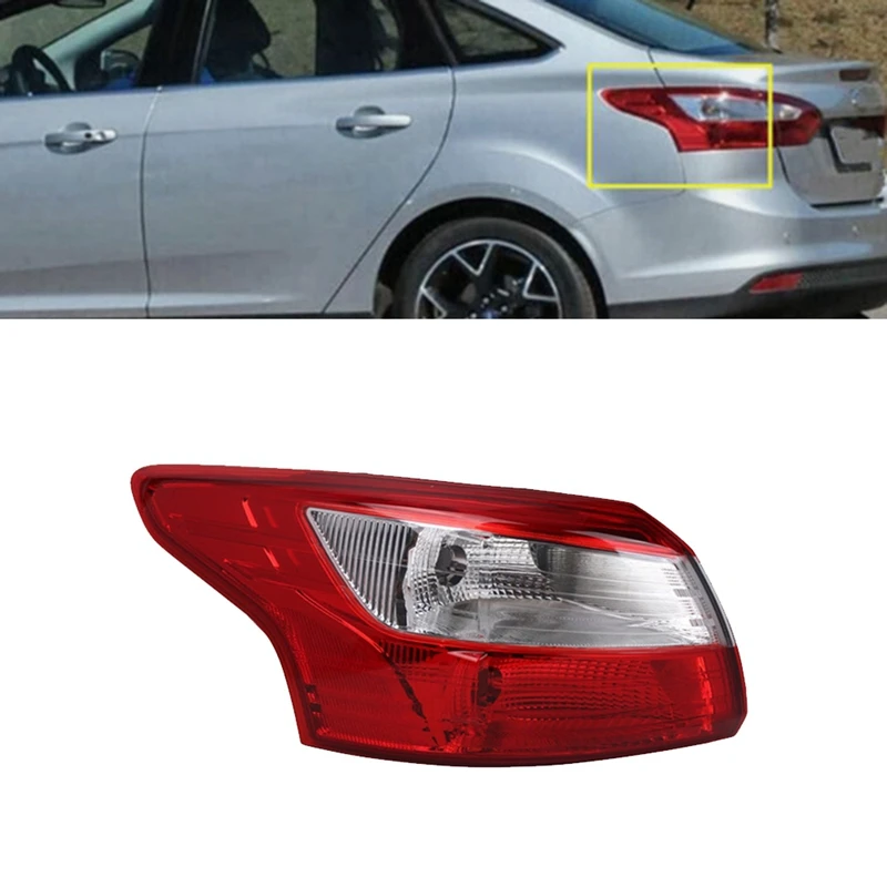 Car Side Tail Lamp Cover FO2818151 For Ford Focus Sedan 2012-2014 Rear Tail Light Brake Lamp Housing Parts Accessories Left