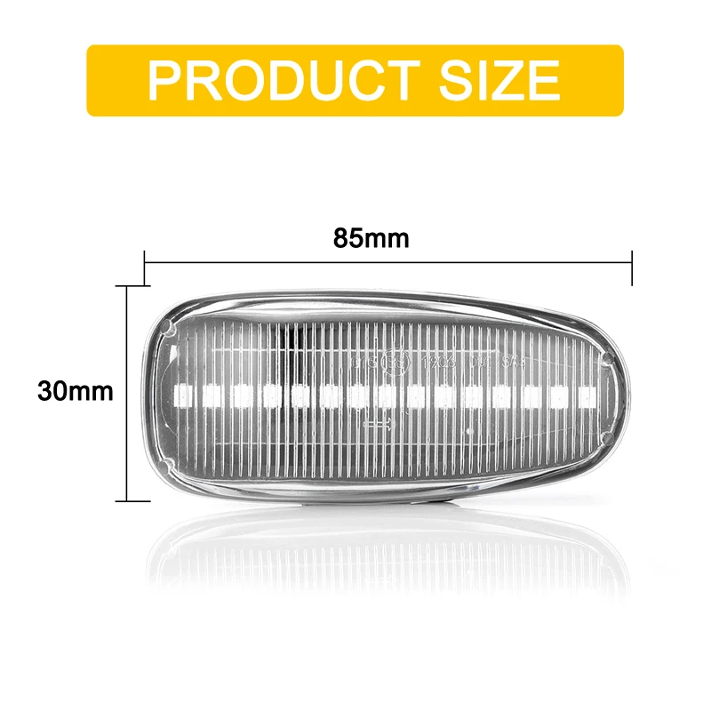 12V Clear Lens Dynamic LED Side Marker Lamp Assembly For Benz Vaneo W414 Vario W670 Sprinter W901 Blinker Turn Signal Light