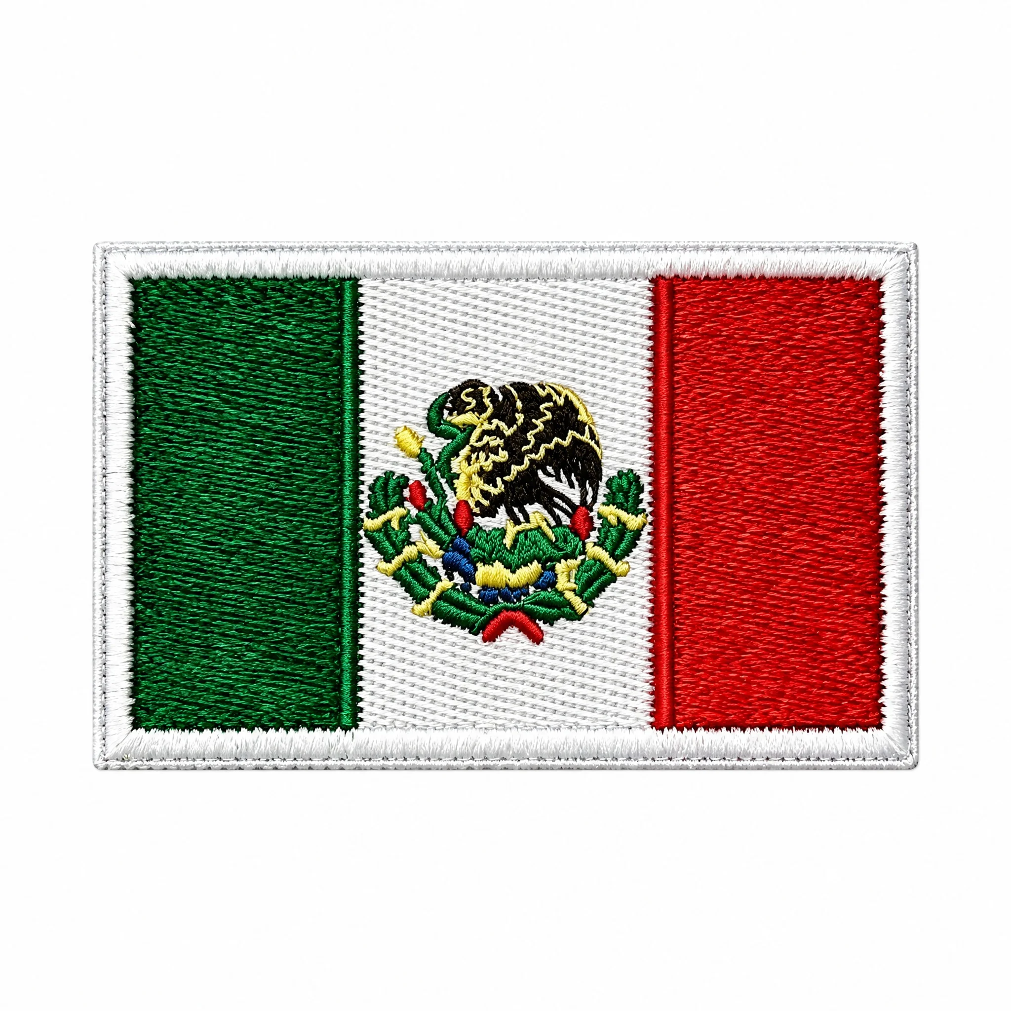 Mexican National Flag Embroidery Patch Hook Loop Tactical Emblem Badge Clothing Backpack