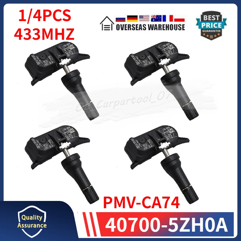 1/4 шт. датчик давления в автомобильных шинах PMV-CA74 40700-5ZH0A для Nissan Patrol VI Micra (K13) TPMS 433 МГц 40700-3HN0B 2014-2017 гг.